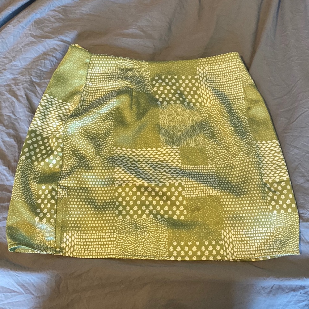 Pacsun silk patchwork skirt